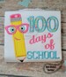 100 Days of School Pencil applique embroidery design 