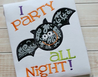 Batty applique embroidery design