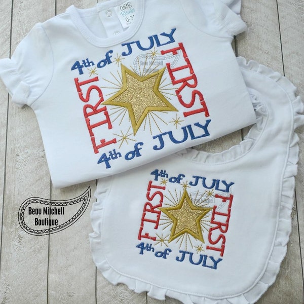 First 4th of July star applique