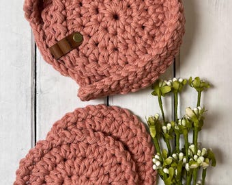 Coasters and holder set