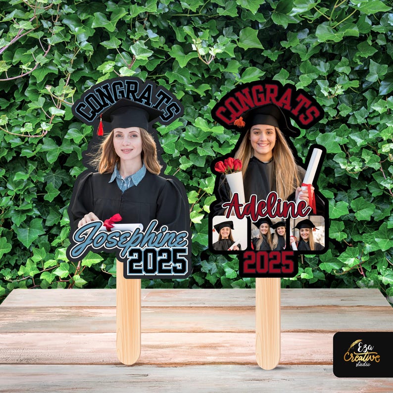2025 Graduation Fan Template: Photo Collage, Custom Grad Paddle (canva ...