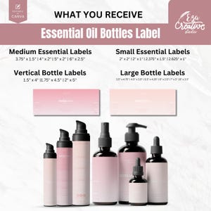 Editable Cosmetic Mega Bundle Label Design Canva, 50+ Custom Skincare Beauty Body Product Label Sizes, Bottle, Soap, Jar Label, ThankYouCard