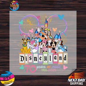 Disney 70th Anniversary Ready To Press, Magic Kingdom Dtf, Disneyland DTF Transfer, Custom Disney Dtf Print, Disney Family Vacation Dtf