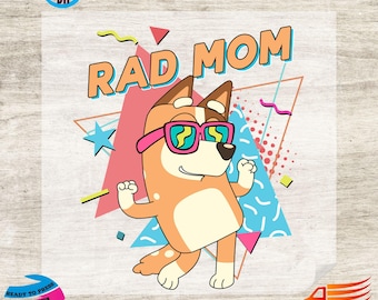 Rad Mom DTF Transfer: 90s Style Iron On Design