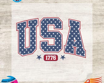 USA 1776 DTF Transfer: Retro Flag Heat Transfer