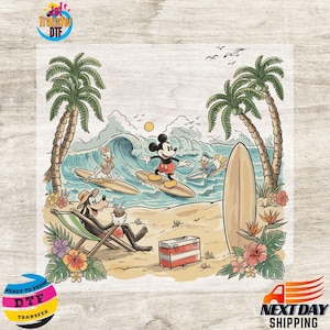 Mickey Mouse Surf Wall Decals - Etsy