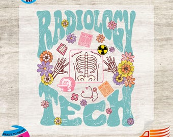 Radiology Tech DTF Transfer: Ready Press for T-Shirts, Hoodies, Scrubs