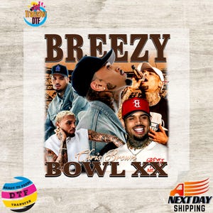 Chris Brown X.X DTF Transfer, Chris Brown 11:11 Tour 2025 Ready to Press, Chris Brown Breezy Heat Press, X.X Vintage DTF, C.B DTF Gang Sheet