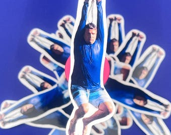 Tim Robinson Zip Line Sticker: Glossy Weatherproof Vinyl Decal, I think you should leave inspired