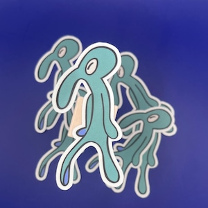 Bold and Brash Squid ward Sticker | Matte Vinyl Meme Art Sticker | SpongeBob fan art Decal | Funny Cartoon Sticker | Nostalgia Gift