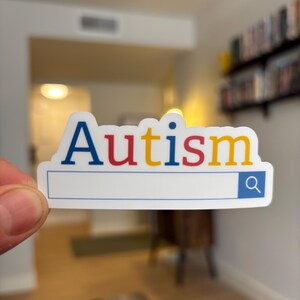 Autism “Google-Inspired” Matte Sticker | 3 Inch Vinyl Decal | Neurodivergent Pride | Funny Tech-Style Aesthetic Sticker