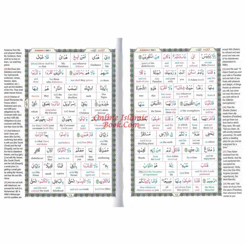 Studera den ädla Koranen ord för ord (3-delad fullfärgsuppsättning) av Dr. Muhsin Khan och Dr. Taqi-ud-Din Al-Hilali bild 5