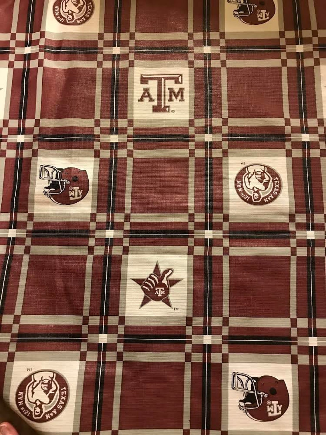 Texas A&M Tablecloth Fabric Etsy