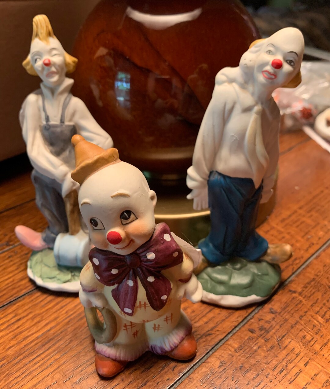 Lot of 5 Vintage Ceramic Clowns Etsy