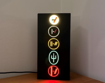 Twenty One Pilots LED Lamp | Music Fan Light Box | Glowing Symbol Display | desk Lamp Gift for Fans