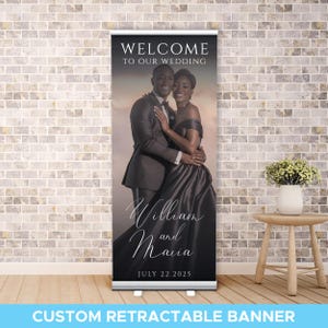 Roll Up Banner | Custom Retractable Banner Stand | Pop up Banner Stand | Store Banner 33&quot; x 80&quot; | Banner Stand | Promotional Banner