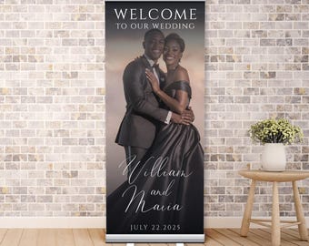 Roll Up Banner | Custom Retractable Banner Stand | Pop up Banner Stand | Store Banner 33" x 80" | Banner Stand | Promotional Banner
