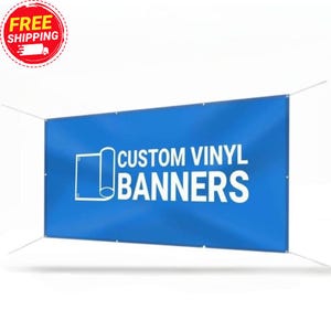 Custom Vinyl Banners • Full Color Custom Vinyl Banners • Custom Size Vinyl Banner • Vinyl Banner Printing • 13oz/18oz Personalized Banners