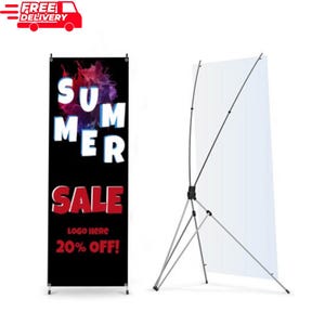 X Banner Stand • Custom X-Stand Banners • Business Banner Stand • X-Banner Business Signs • Custom Design • Personalized X Banner Stand