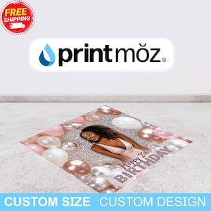 Custom Floor Decal • Personalized Floor Wrap • Event Floor Decal • Custom Design, Size • Custom Printed Floor Banner • Birthday Party Decor
