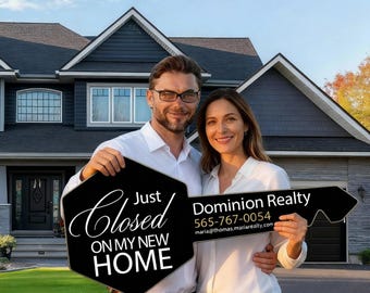 Personalized Realtor Key Sign • Closing Realty • Closing Prop • Realtor Gift Sold Sign • Realtor Sold Sign • Real Estate Sign • Realtor Key