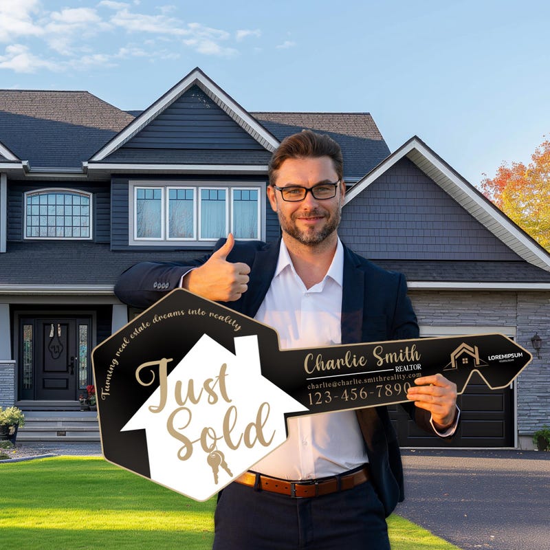 Realtor Sold Sign - Etsy
