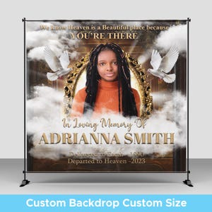 Memorial Backdrop • In Loving Memory Banner • Repass backdrop • Funeral step & repeat banner background • Memorial Event • Funeral Backdrop