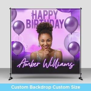 Birthday Backdrop • Custom Photo Backdrops • Party Backdrop • Step Repeat Birthday Party • Prom Backdrop • Sweet 16 Birthday Backdrop