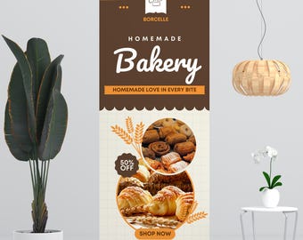 Roll Up Banner | Custom Retractable Banner Stand | Pop up Banner Stand | Store Banner 33" x 80" | Banner Stand | Promotional Banner