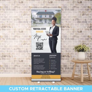 33&quot; x 80&quot; Roll Up Banner | Custom Retractable Banner Stand | Pop up Banner Stand | Store Banner | Banner Stand | Promotional Banner