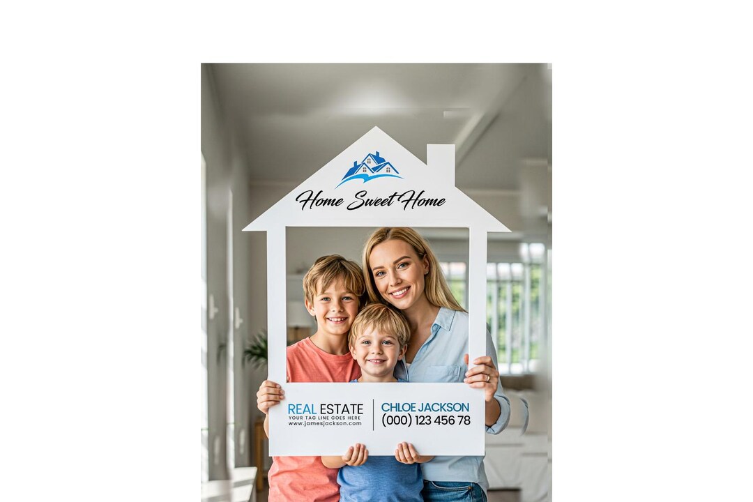 Realty Props Real Estate Marketing Photo Booth Props • Realtor Selfie Frame • House ...