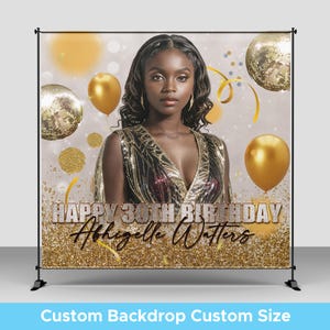 Birthday Backdrop • Custom Photo Backdrops • Party Backdrop • Step Repeat Birthday Party • Prom Backdrop • Sweet 16 Birthday Backdrop