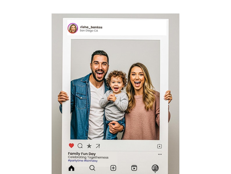 Custom Social Media Photo Frame