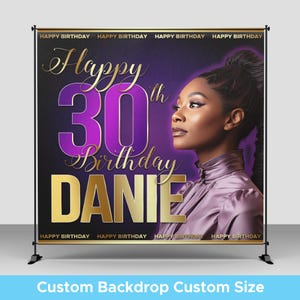 Birthday Backdrop • Custom Photo Backdrops • Party Backdrop • Step Repeat Birthday Party • Prom Backdrop • Sweet 16 Birthday Backdrop