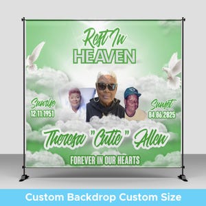 Memorial Backdrop • In Loving Memory Banner • Repass backdrop • Funeral step & repeat banner background • Memorial Event • Funeral Backdrop