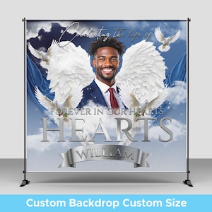 Memorial Backdrop • In Loving Memory Banner • Repass backdrop • Funeral step & repeat banner background • Memorial Event • Funeral Backdrop