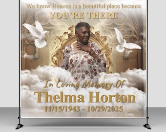 Memorial Backdrop • In Loving Memory Banner • Repass backdrop • Funeral step & repeat banner background • Memorial Event • Funeral Backdrop