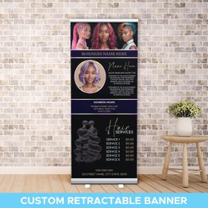 33&quot; x 80&quot; Roll Up Banner | Custom Retractable Banner Stand | Pop up Banner Stand | Store Banner | Banner Stand | Promotional Banner