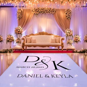 Custom Wedding Decal • Dance Floor Wrap • Gloss Removable Vinyl • Monogram Print & Vinyl to Cover your Dance Floor • Vinyl Floor Banner