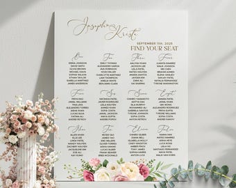 Acrylic Seating Sign • Event Seating Chart • Personalized Seating • Acrylic Wedding Sign • Modern Seating Chart • Custom Wedding Sign