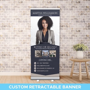 33&quot; x 80&quot; Roll Up Banner | Custom Retractable Banner Stand | Pop up Banner Stand | Store Banner | Banner Stand | Promotional Banner
