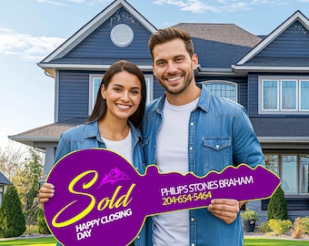 Personalized Realtor Key Sign • Closing Realty • Closing Prop • Realtor Gift Sold Sign • Realtor Sold Sign • Real Estate Sign • Realtor Key