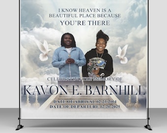 Memorial Backdrop • In Loving Memory Banner • Repass backdrop • Funeral step & repeat banner background • Memorial Event • Funeral Backdrop