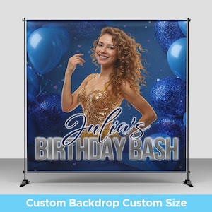 Birthday Backdrop • Custom Photo Backdrops • Party Backdrop • Step Repeat Birthday Party • Prom Backdrop • Sweet 16 Birthday Backdrop