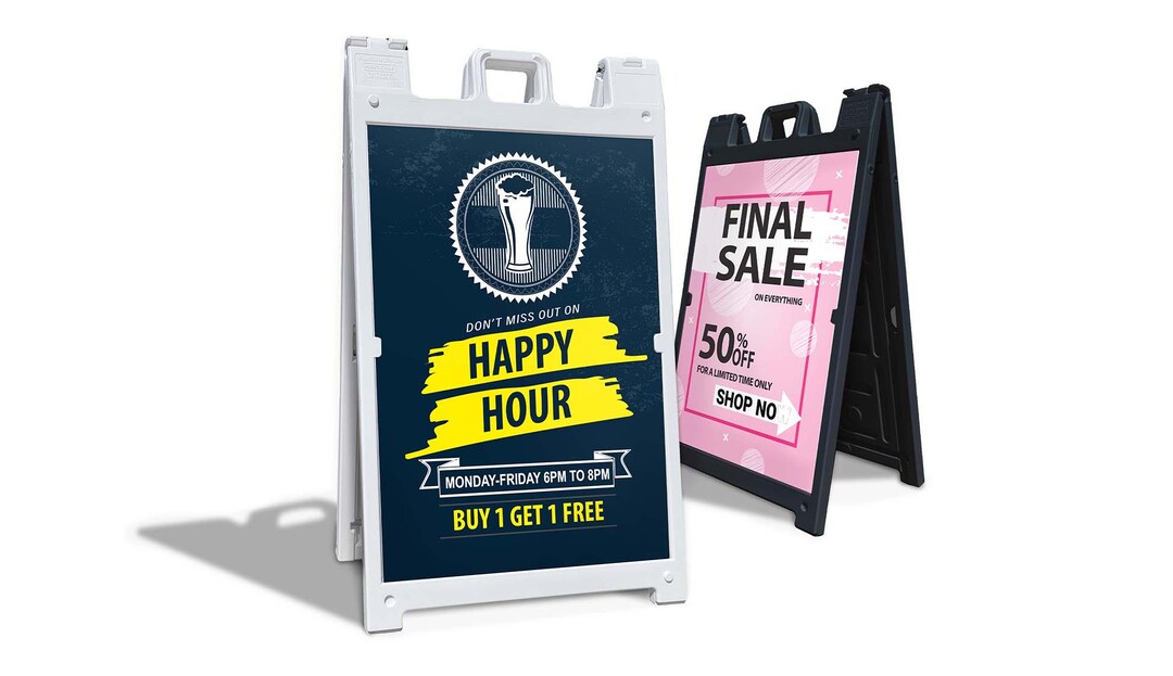 Custom A Frame Signicade Sign • 24"x36" Store Front Sign • Custom A ...