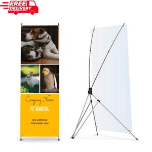 X Banner Stand • Custom X-Stand Banners • Business Banner Stand • X-Banner Business Signs • Custom Design • Personalized X Banner Stand