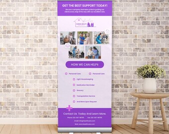 Roll Up Banner | Custom Retractable Banner Stand | Pop up Banner Stand | Store Banner 33" x 80" | Banner Stand | Promotional Banner