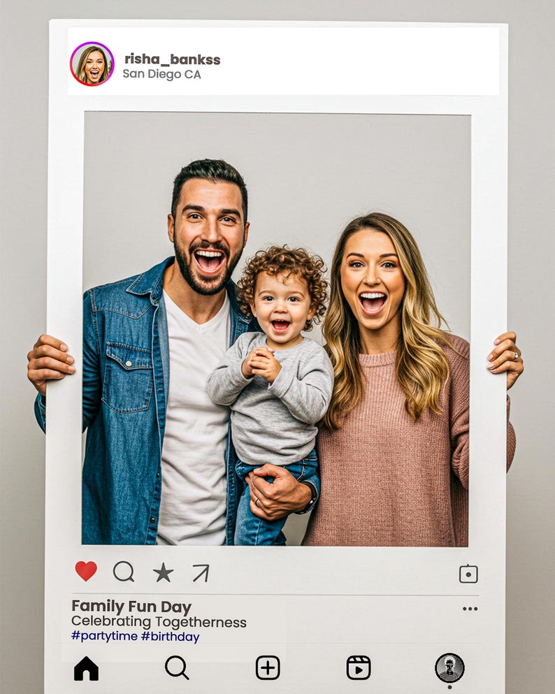Custom Social Media Photo Frame