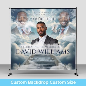 Memorial Backdrop • In Loving Memory Banner • Repass backdrop • Funeral step & repeat banner background • Memorial Event • Funeral Backdrop