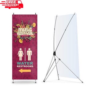 X Banner Stand • Custom X-Stand Banners • Business Banner Stand • X-Banner Business Signs • Custom Design • Personalized X Banner Stand